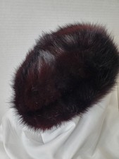 Vintage Mahogany Mink Fur Pillbox Hat MCM Mid-Century 50s / 60s JULI-KAY CHICAGO