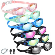 Flutesan 6 Pcs Swim Goggles, Anti-Fog, UV Protection - Dazzling Colors