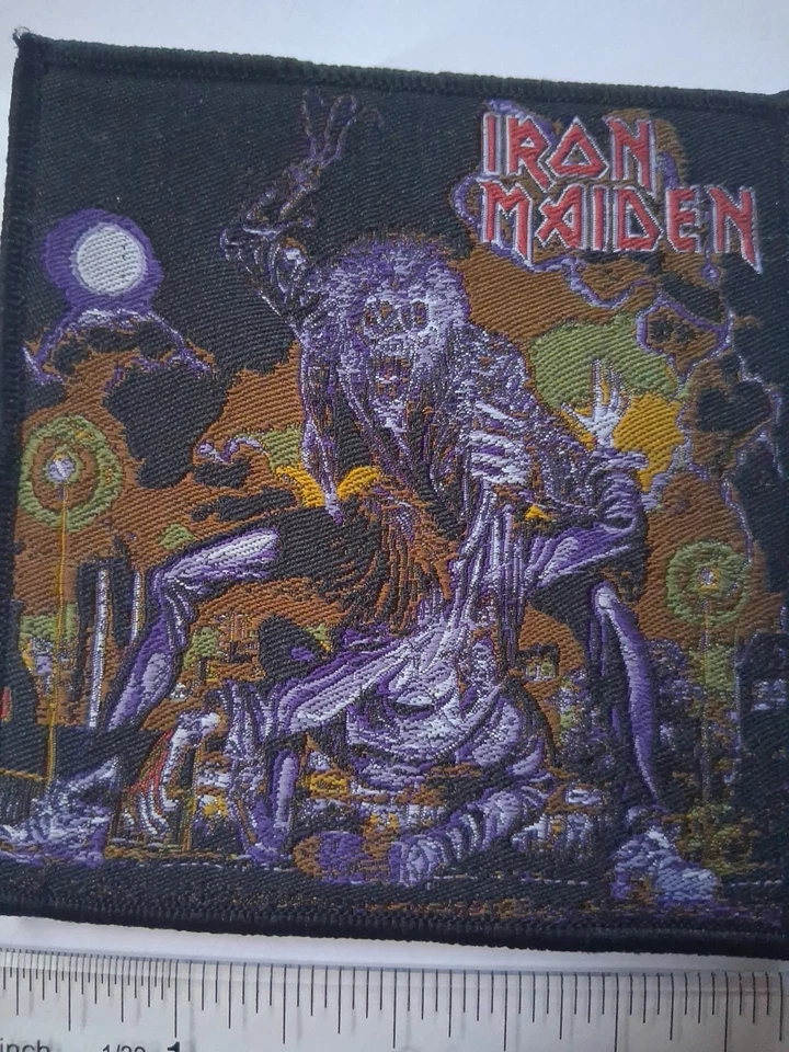 Iron Maiden Hooks In You Black Border Woven Patch - Image 2 of 2