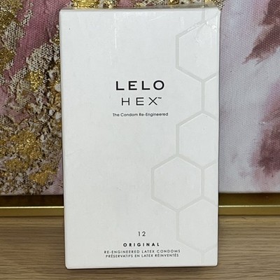 Pack Of 12 LELO HEX Re-Engineered Latex Condoms Unique Hexagonal Structure EX:27
