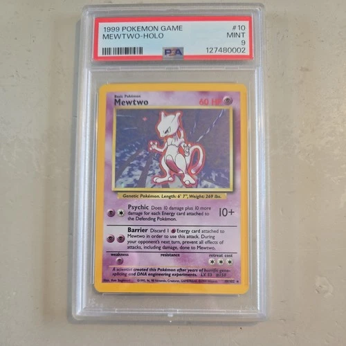1999-2000 Pokémon Base Set Mewtwo Holo 10/102 PSA 9 Mint