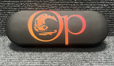 NEW Op Ocean Pacific Black Orange/Red Hard Clamshell Eyeglasses Case
