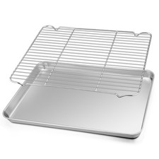 Baking Sheet with Rack Set, Stainless Steel Baking Pan Cookie Sheet with Cool...