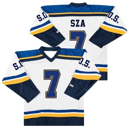 SZA SOS Blind Graphic Hockey Jersey Number 7 Long Sleeve Streetwear Unisex S-4XL - product listing photo