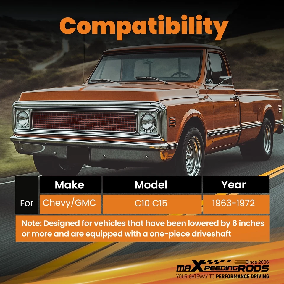 Soporte ajustable anti sentadillas para Chevy C10 GMC C1500 1963-1972 kit de descenso Foto 3 de 4