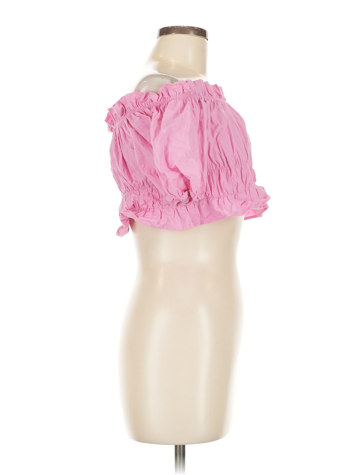 Zara Women Pink Short Sleeve Blouse M thumbnail 3