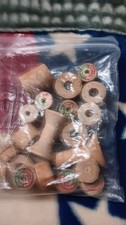 20 assorted wooden sewing thread spools
