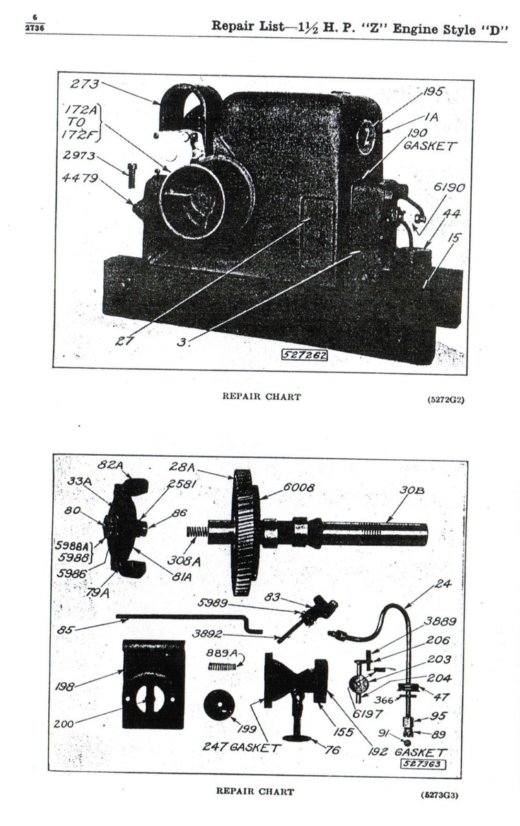 Fairbanks Morse Z D 1.5 2hp Gas Engine Motor Book Manual Hit