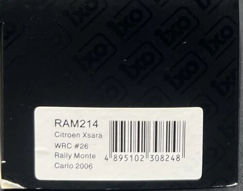 Ixo 1/43 Citroen Xsara WRC #26 Rally Monte Carlo 2006 - RAM214 Foto 4 de 4