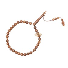 GENUINE KUKA TASBIH 33ct Natural Color ISLAMIC 8mm Handcrafted Seed Prayer Beads