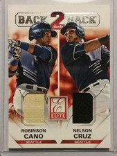 2015 Panini Elite Back 2 Back Jacks ROBINSON CANO NELSON CRUZ Dual Relics 