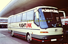 ORIGINAL BUS SLIDE 14385- Flights  BOVA 12.290 FUTURA  L55FTG Heathrow 6.10.94