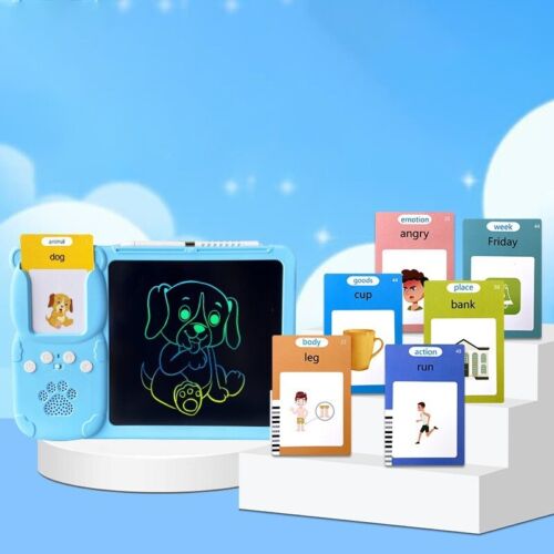 Interactive Kids LCD Tablet ages 3+ | Bilingual Audio, Flash Cards, Rechargeable - Picture 2 of 6