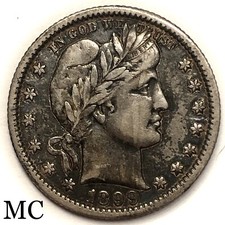 1899-O Barber Quarter, Better Date. Crusty Original Toning.