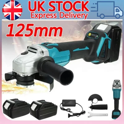 21V 125mm Angle Grinder Electric Grinding DIY Hand Tools + 3x Grinding Wheel