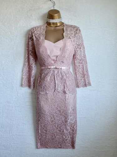 Veromia dress size 10 Pink Occasion Races Christening mother of the bride VGC - Picture 7 of 20