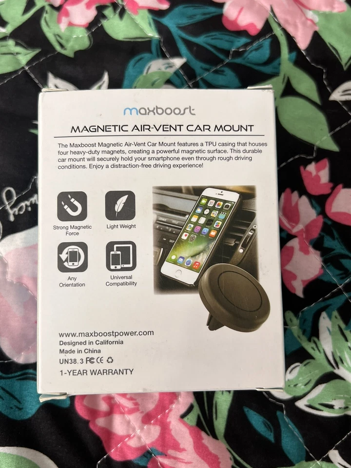 Maxboost Magnetic Phone Car Mount (3-Pack) Flat Stick-on Dashboard Holder - Image 2 of 2