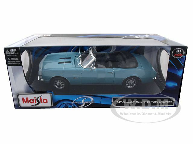 1967 CHEVROLET CAMARO SS 396 CONVERTIBLE TURQUOISE 1/18 DIECAST