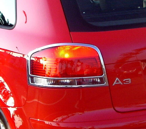 Chrome Tail Light Trim Bezel Cover For Audi A3 8P 03-08 - Изображение 2 из 3