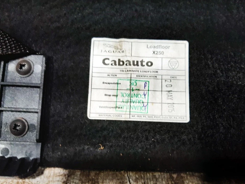 2017 JAGUAR XF REAR TRUNK LOADFLOOR INTERIOR CARPET MAT COVER PANEL OEM Foto 4 de 4