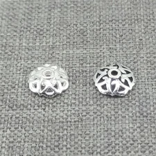 30pcs of 925 Sterling Silver Flower Floral Bead Caps 6mm for Bracelet Spacer