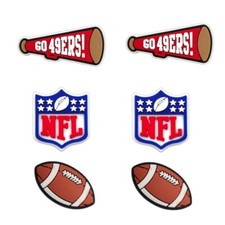 NFL San Francisco 49ers Football Team For Crocs Shoe Charms Jibbitz - 6 pieces
