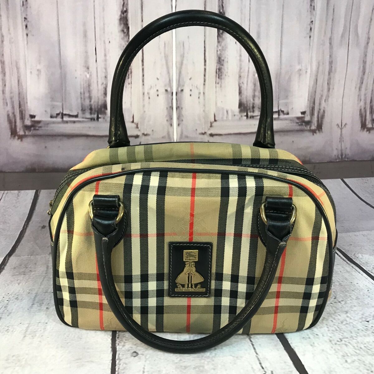 Burberry Red Nova Check PVC Chester Boston Bag Burberry | The Luxury Closet