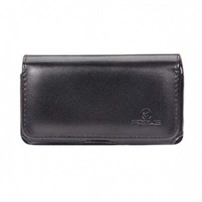 Black Leather Phone Case Cover Pouch Holster Swivel Belt Clip w for Cell Phones