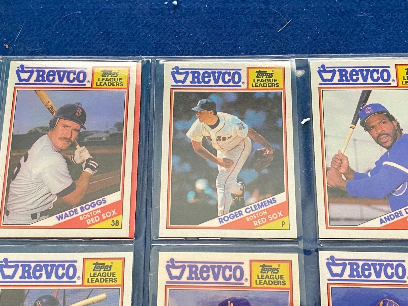 1988 Revco Topps League Leaders, Lot of 10 cards including Clemens, Boggs etc.