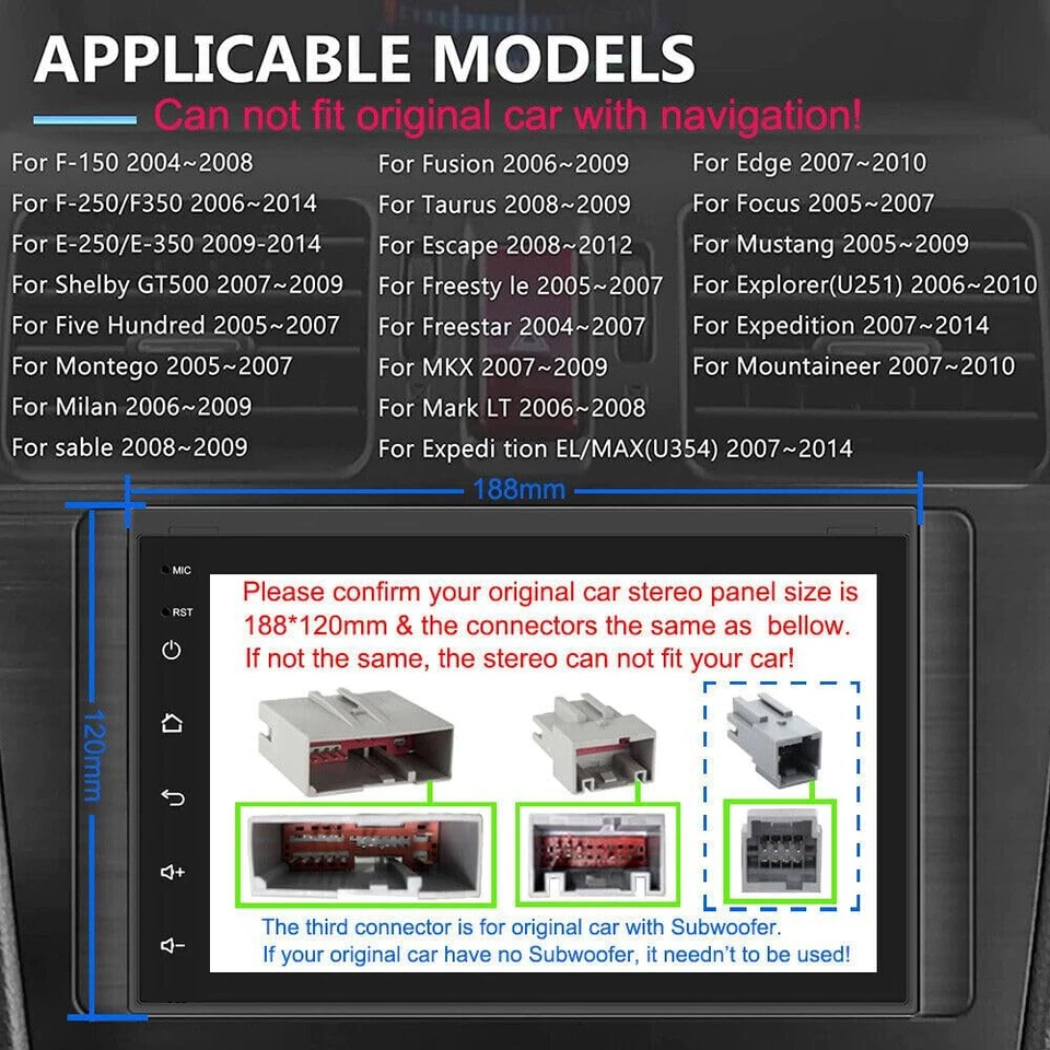Radio estéreo para automóvil Ford F-150 Raptor 2013 2014 Android 13 Apple Carplay GPS FM Foto 4 de 4