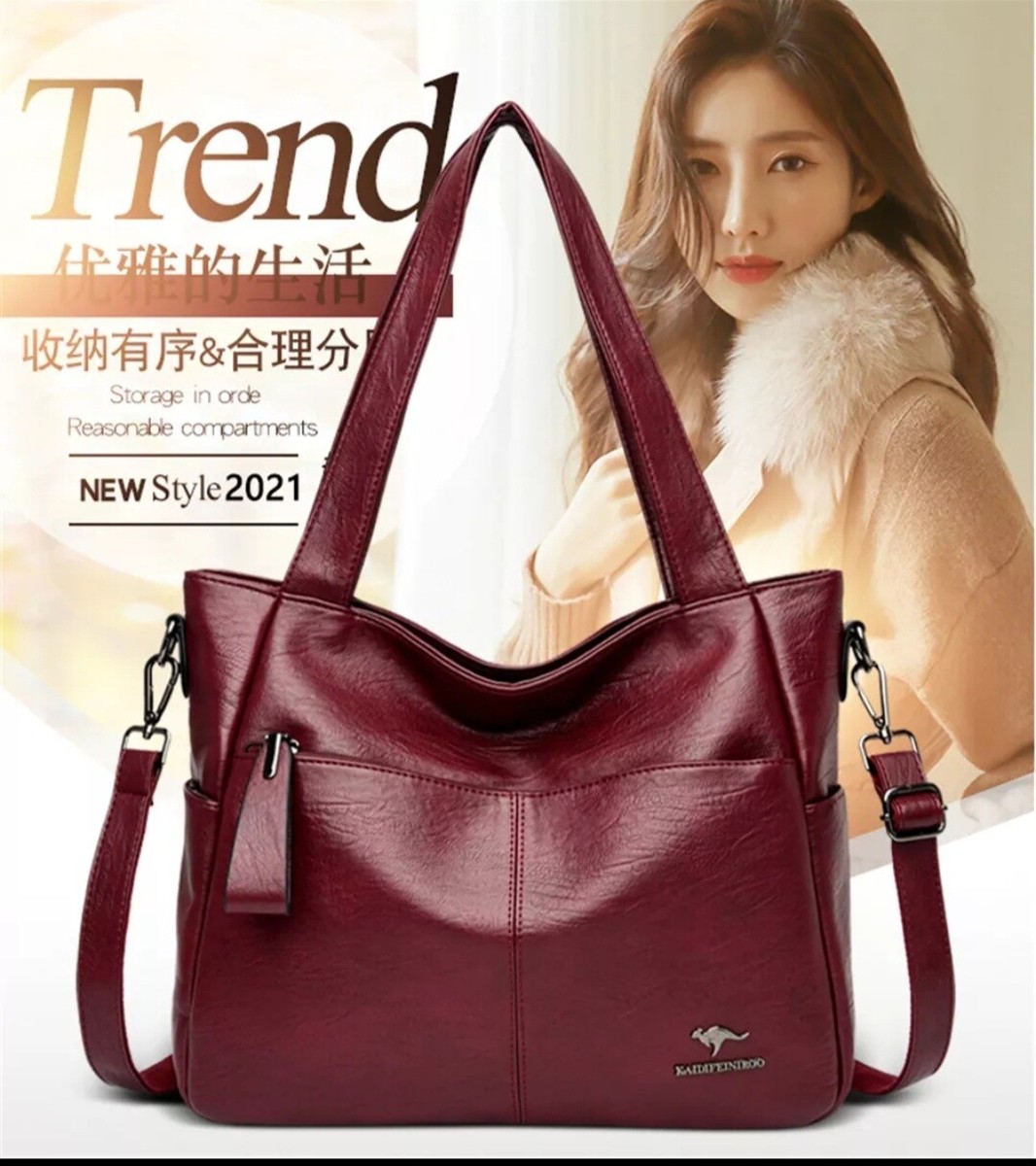 Quality Women Leather Top Handle Shoulder Sac Tote Bag Luxury