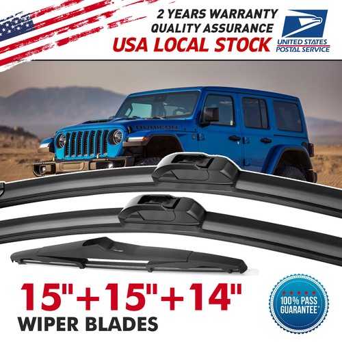 15"/15"/14" Windshield Wiper Blade Fit For for JEEP Wrangler JK 2010 J