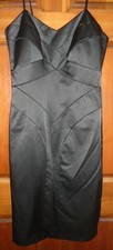 SLEEVELESS BLACK BODY CON MIDI COCKTAIL DRESS JUNIOR NO SIZE 