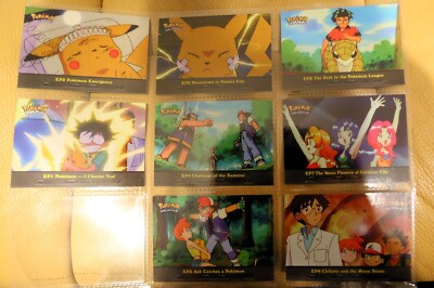 POKEMON 2000 TOPPS KOMPLETT SET EP1 - EP25 HOLOGRAPHIC TRADING CARDS