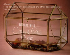 Personalised Wedding Wishing Well Vinyl Decal Sticker