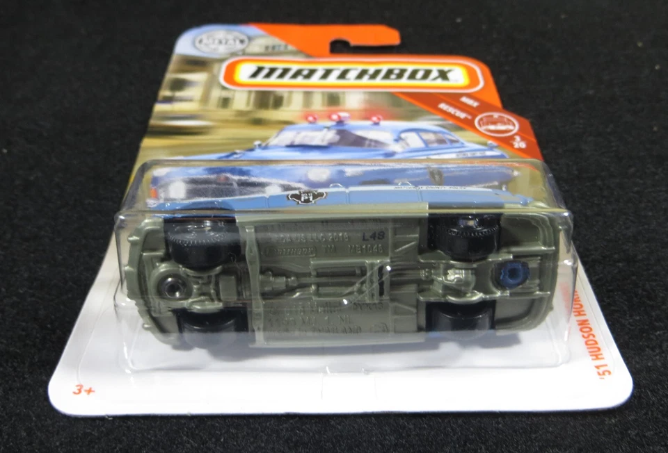 Tarjeta de coche de policía Matchbox Blue '51 Hudson Hornet 2019 #57 MB1-031819 Foto 4 de 4