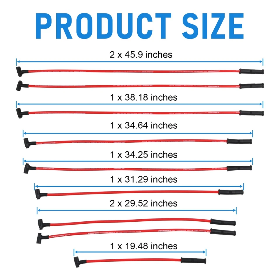 Para Chevy SBC 350 BBC 454 HEI Distribuidor Con Bujía Cables Kit de Encendido Foto 2 de 4