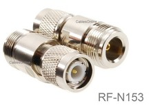 2-Pack N Female Jack to TNC Male Plug RF Adapter, CablesOnline RF-N153-2