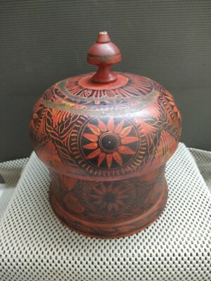 Antique Pakistani Swat Valley Handmade Wood Spice Box | eBay