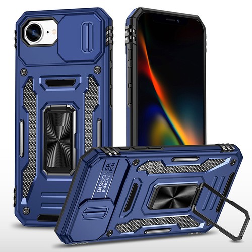 For iPhone 16e 16 Pro Max 15 14 13 12 11 Shockproof Stand Case Slide Lens Cover - 第 21/23 張圖片