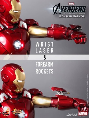 NUEVO 2013 EXCLUSIVO IRON MAN MARK VII ESCALA 1/6 MMS 185 AVENGERS HOT TOYS BNiB - Imagen 14 de 24