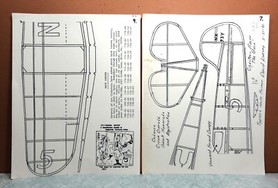 CHESTERS RACER ''THE GOON'' BALSA FREE FLIGHT MODEL AIRPLANE PLANS 16'' WINGSPAN