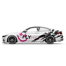 Auto Seitenaufkleber Fly High Smiley Autoaufkleber Tuning Sticker Seitenstreifen