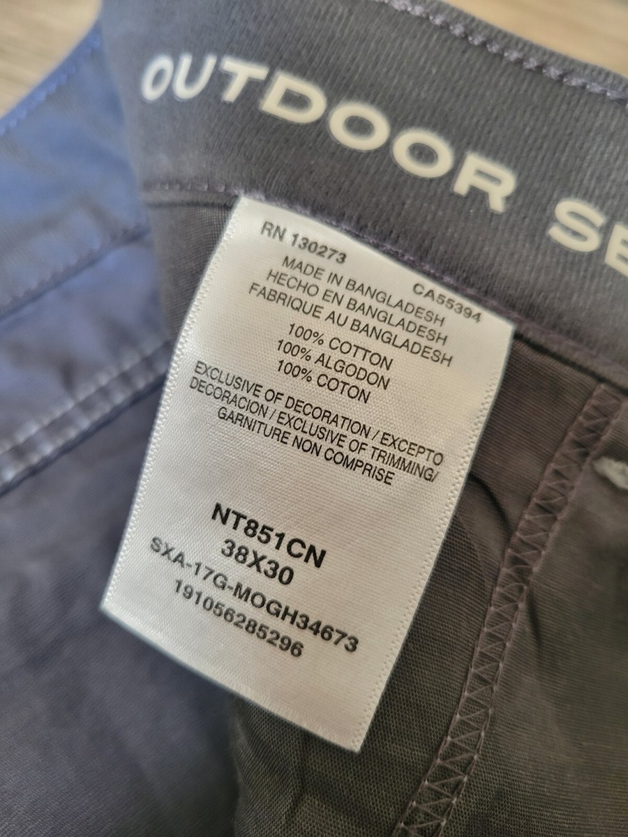 Wrangler Pants Mens 38x30 Gray Hiking Pants Stretch Casual Outdoor