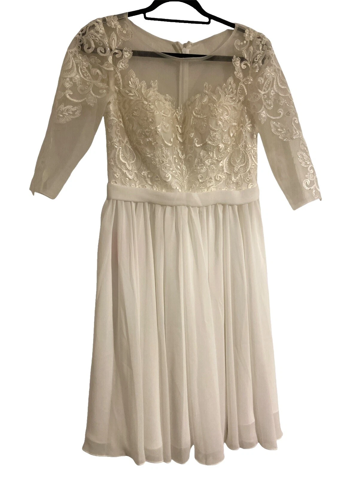 Chiffon A-Line 3/4 Sleeve Wedding Dresses