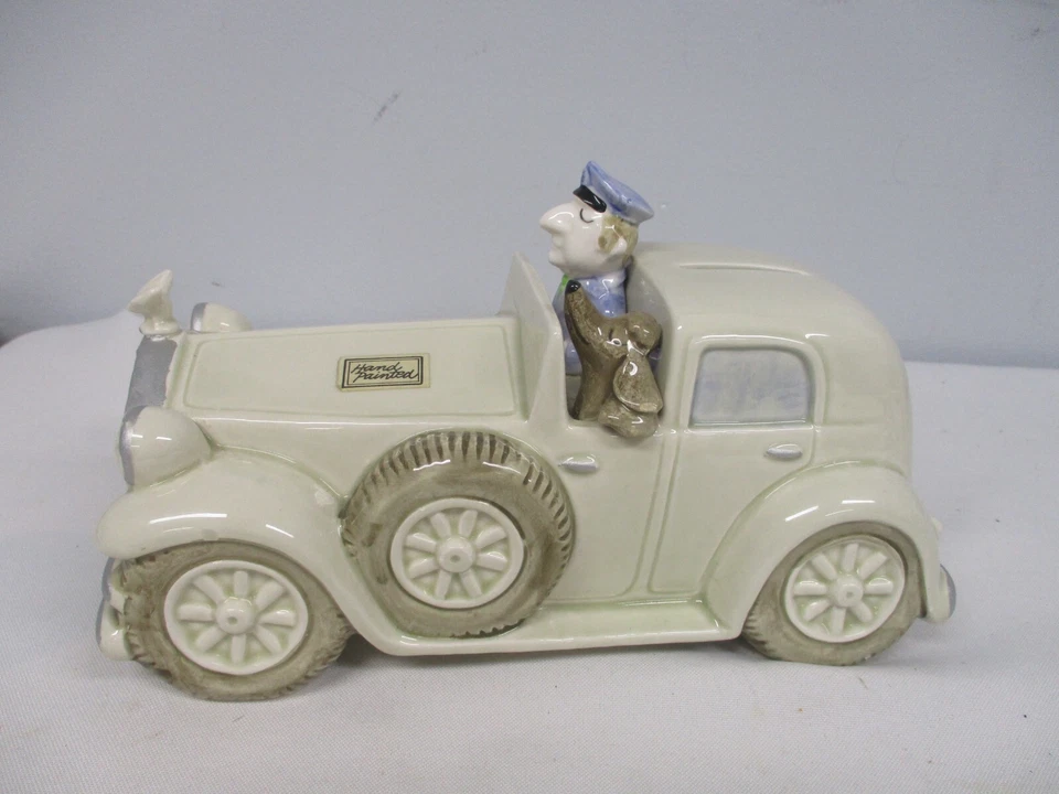 FITZ & FLOYD 1978 BANK ROLLS BANK ROLLS ROYCE CHÓFER CANICHE FRANCÉS BANCO DE MONEDAS Foto 3 de 4