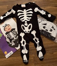 NEW-Halloween SKELETON SZ: 0-6 Months baby/infant 2PC Costume/Rubies