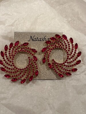 Beautiful Natasha Pink Tone Earrings NEW!