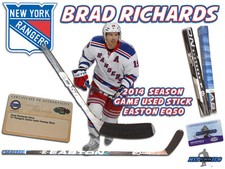 BRAD RICHARDS Game Used Stick NEW YORK RANGERS - EASTON EQ50