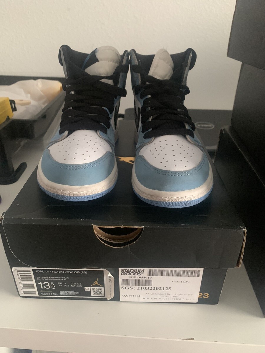 Size 13.5 (PS) - Jordan 1 Retro OG High University Blue | eBay